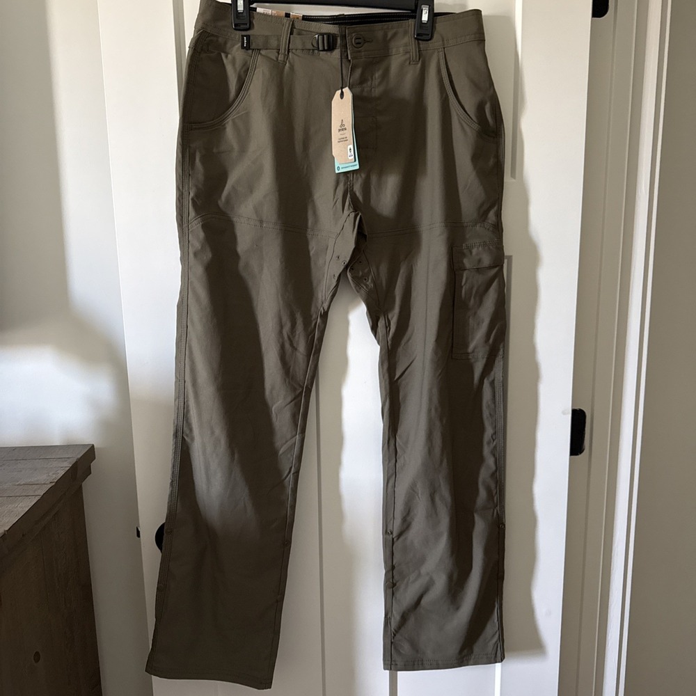 New Prana Men's Stretch Zion Pant II Slate Green Hiking Outdoor NWT 33X32